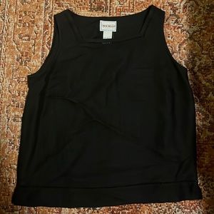 Black vintage style square neck tank